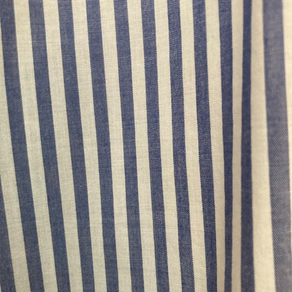 Pinstripe Button Down Shirt Blue/White Size XS - Picture 7 of 7